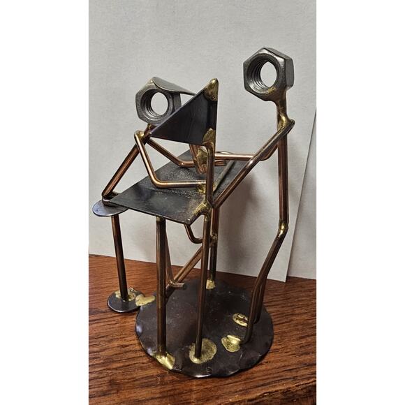 Vtg Metal Art 19th Hole Bartend Nuts Signed Rock Creek Metalcraft Gift USA Made - Picture 3 of 8